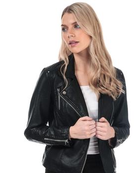 ONLGEMMA FAUX LEATHER BIKER NEGRA