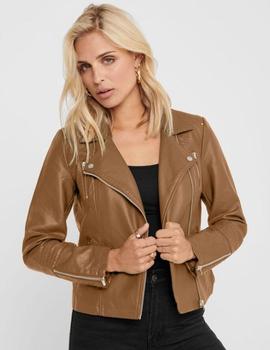 ONLGEMMA FAUX LEATHER BIKER MARRON