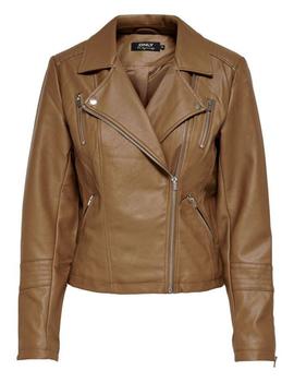 ONLGEMMA FAUX LEATHER BIKER MARRON