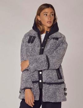 Parka baguilla azul con chaleco de CHOKOLAT