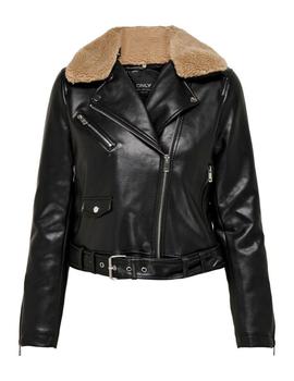 Biker de ecopiel con borrego estilo aviador Headley de ONLY