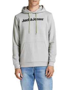 Sudadera gris con capucha JACK JONES