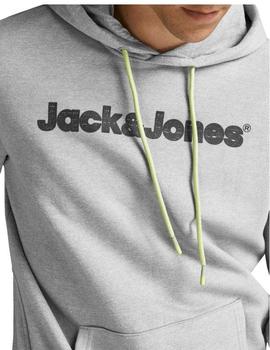 Sudadera gris con capucha JACK JONES