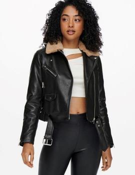 Biker de ecopiel con borrego estilo aviador Headley de ONLY