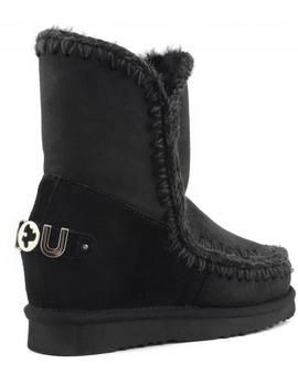 Botas mou negras shop con cuña