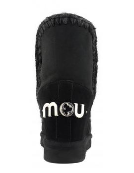 Botas Mou inner wedge short big metal logo negra