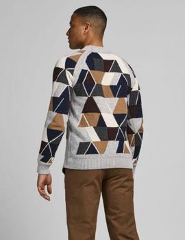 Jersey de hombre estampado rombos JACK JONES