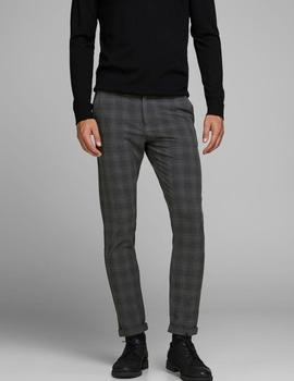Pantalón chino de cuadros elástico JACK JONES