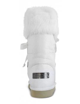Botas Mou Eskimo Lace and Fur Blanca