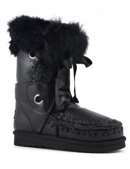 Botas Mou Eskimo Lace and Fur Negra