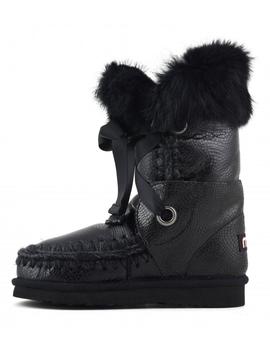 Botas Mou Eskimo Lace and Fur Negra