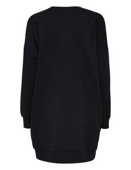 Sudadera-vestido Only Dora Life Know Negro Para Mujer