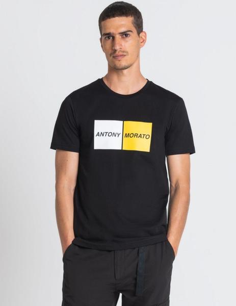 Dispensación Sucio Dardos Camiseta negra con logo Antony Morato