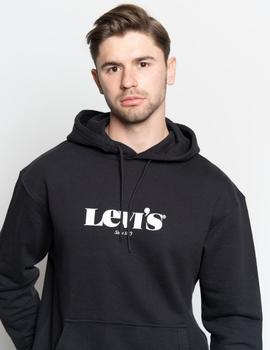 Sudadera de chico negra con capucha LEVIS