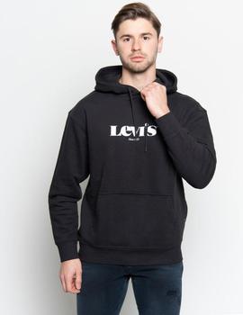 Sudadera de chico negra con capucha LEVIS