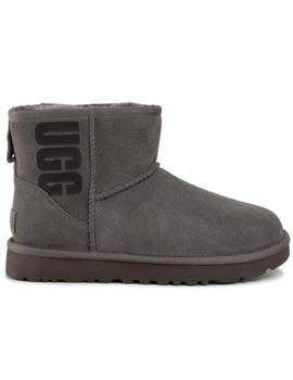 Botines de mujer UGG W Classic mini Rubber logo grey