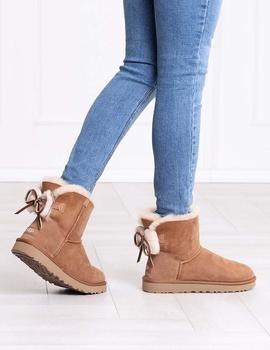 Bota de mujer UGG W Classic double Bow mini Chestnut