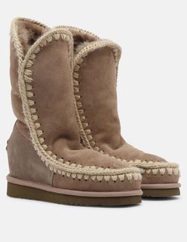 Botas Mou Eskimo inner wedge tall color Camel