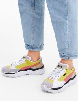 Zapatilla Puma Stormy Colorblock amarilla