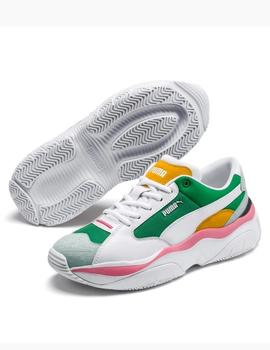 Zapatilla Puma Stormy Colorblock verde