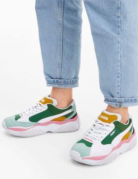 Zapatilla Puma Stormy Colorblock verde