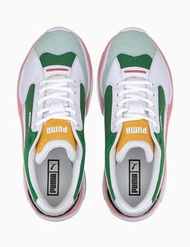 Zapatilla Puma Stormy Colorblock verde
