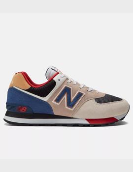 Zapatilla New Balance Beis y azul 574LC2