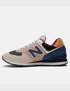 Zapatilla New Balance Beis y azul 574LC2