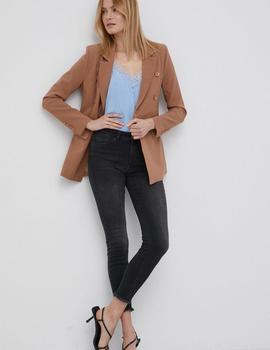 Vaqueros Skinny de talle medio, lavado negro Blush