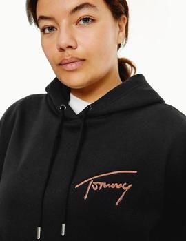 Sudadera negra Signature de Tommy Jeans