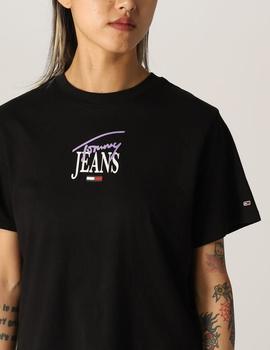 Camiseta essential logo signature negra Tommy Jeans