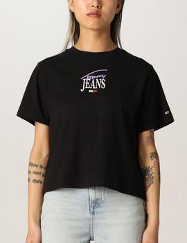 Camiseta essential logo signature negra Tommy Jeans