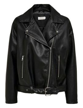Cazadora biker ecopiel oversized Bella de ONLY