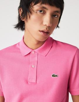 Polo Basico rosa Slim Fit LACOSTE