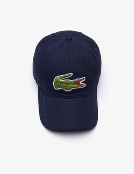 Gorra azul marino cocodrilo oversized LACOSTE