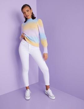 ONLBLUSH LIFE MID SK RAW ANK REA0730 BLANCO
