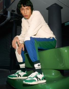 Zapatillas Lacoste blanco-verde L-Spin Deluxe en tela y piel