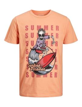 Camiseta naranja calavera Eustace Jack Jones