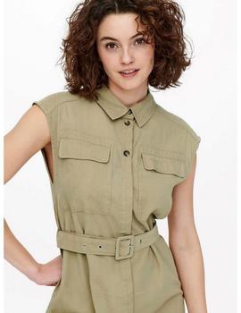 Vestido verde largo sin mangas Laris de Only