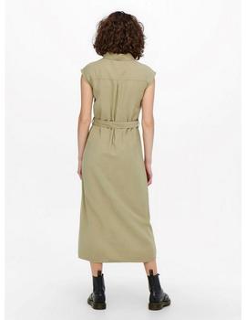 Vestido verde largo sin mangas Laris de Only