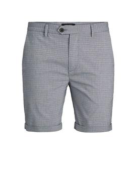Bermuda azul de cuadritos estilo chino de Jack Jones