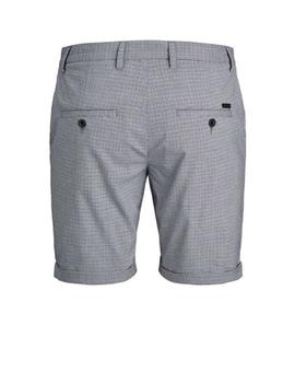 Bermuda azul de cuadritos estilo chino de Jack Jones