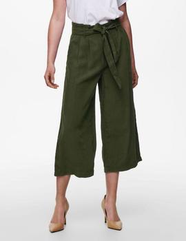 Pantalón culotte verde de pata ancha Aminta de Only