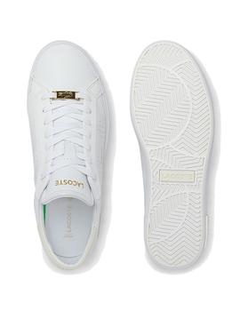 Zapatillas de mujer en piel blanca Lacoste