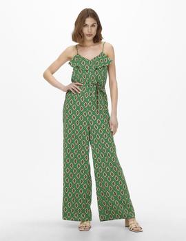 Mono verde largo de tirantes estampado Lea de ONLY