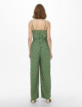 Mono verde largo de tirantes estampado Lea de ONLY