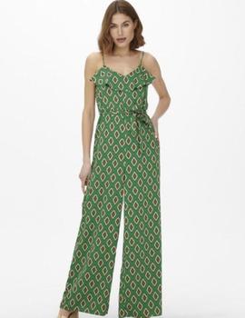 Mono verde largo de tirantes estampado Lea de ONLY