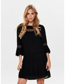 Vestido negro manga 3/4 ONLY