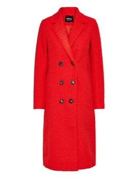 Abrigo rojo de entretiempo ONLY