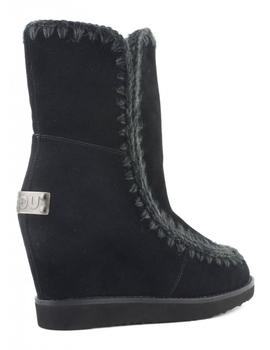 Bota Mou French toe wedge short negra